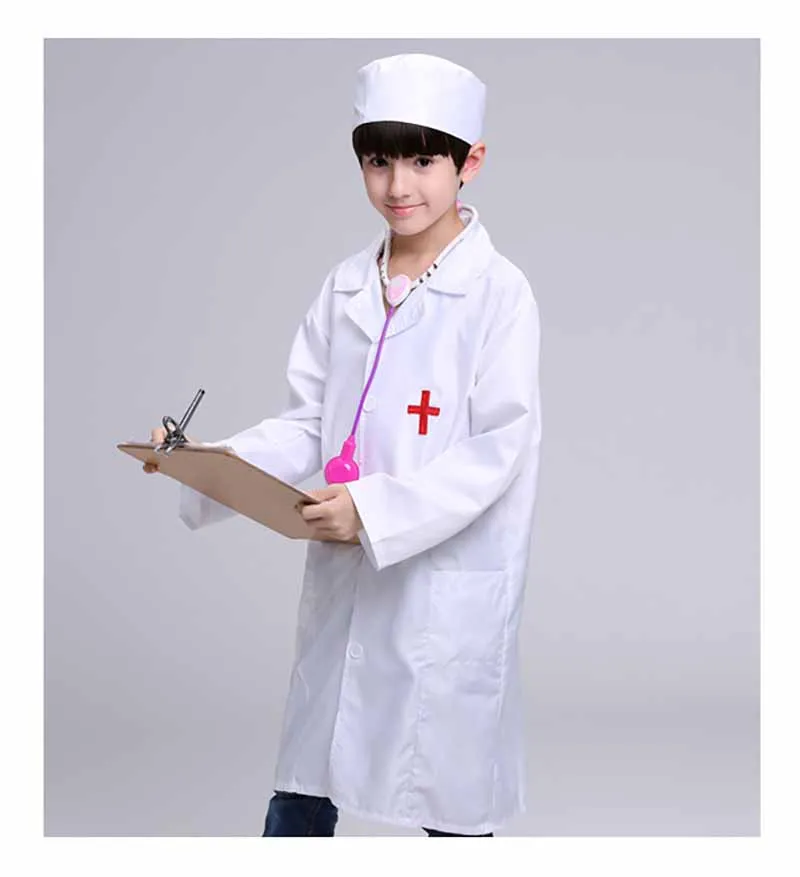 Nurse Child Costume Doctor Kid's Costume Toddler Nurse Halloween Costume Boy Girl Cosplay Carnival Masquerade Dress Up Plus Size
