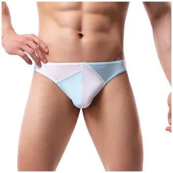 

Men Briefs Nylon High Elasticity Sexy Men Underwear Taste Silk Sliding Ice Silk Gay Underwear Low Waist Underpants ropa interior