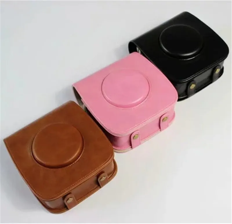 

3 Colors PU Leather Case Cover For Fujifilm Fuji Instax SQ 20 SQ20 Digital Camera Bag Pouch Set With Strap