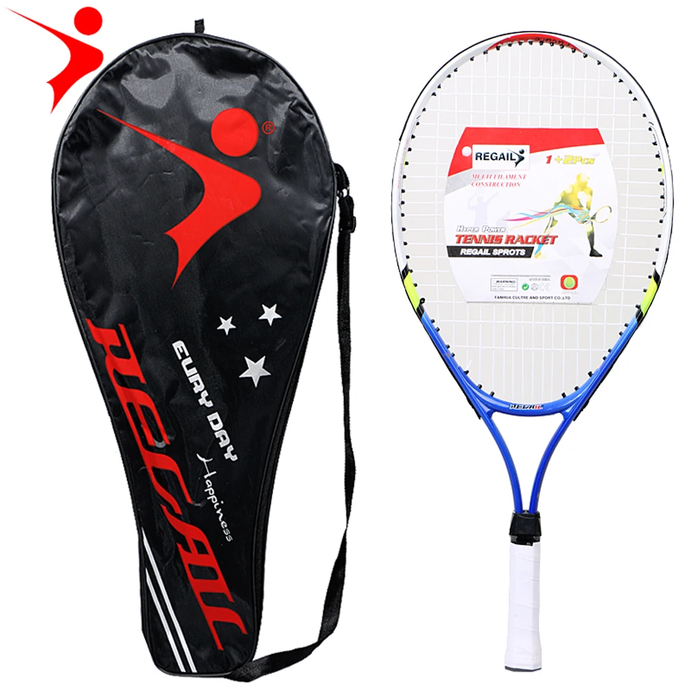 REGAIL Спортивная Теннисная ракетка для детей, рама из алюминиевого сплава с прочной нейлоновой проволокой, идеально подходит для занятий теннисом