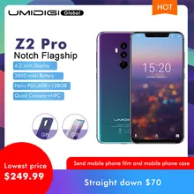 UMIDIGI Z2 Pro 6," полноэкранный Смартфон Android 8,1 6 ГБ+ 128 Гб Helio P60 16 МП с четырехобъективом 4G LTE NFC Беспроводной зарядный мобильный телефон