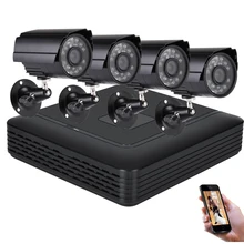 Мини AHD система безопасности 4CH 1080N мини-ahd DVR и 4 шт. металлический корпус Пуля Открытый Nightvison AHD камера комплект для домашнего видеонаблюдения