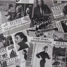 145 см* 50 см винтажные красивые газетные ПВХ нейлоновые водонепроницаемые Швейные, ткани для пэчворка ручной работы Швейные ткани DIY ремесло Домашний текстиль