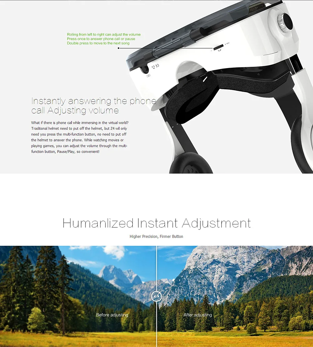Xiaozhai BOBOVR Z4 Virtual Reality 3D glasses 120 Degrees FOV VR Box Headset 3D Movie Video Game with Headphone_4