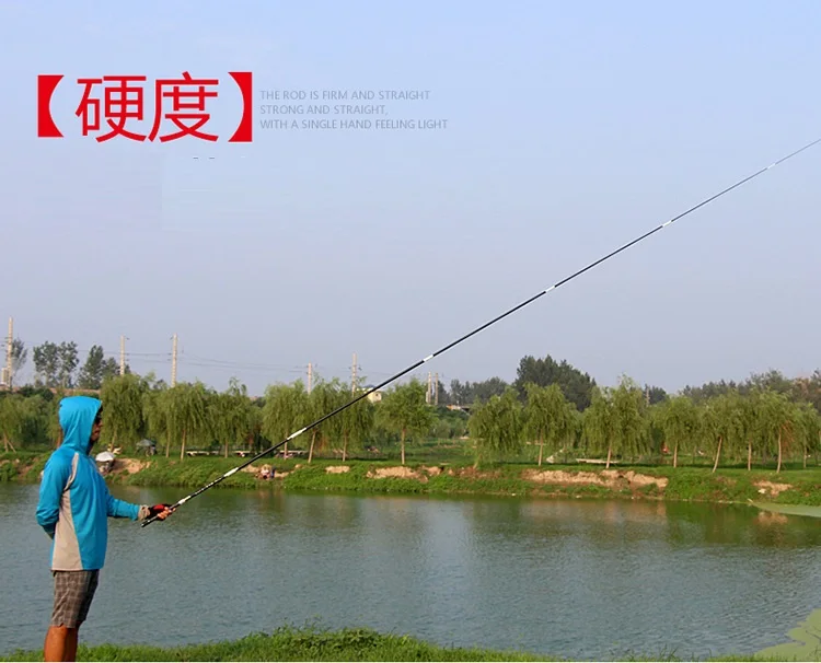 Drop Shipping new hard carbon stream rod taiwan fishing rod Ultralight 3.6m-8.1m power hand crap pole peche