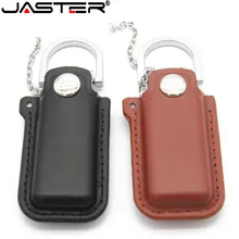 JASTER usb 2,0 Модный 2 цвета кожаный USB флеш-накопитель 4 ГБ 8 ГБ 16 ГБ 32 ГБ брелок Флешка 32 ГБ флеш-карта памяти, флеш-накопитель