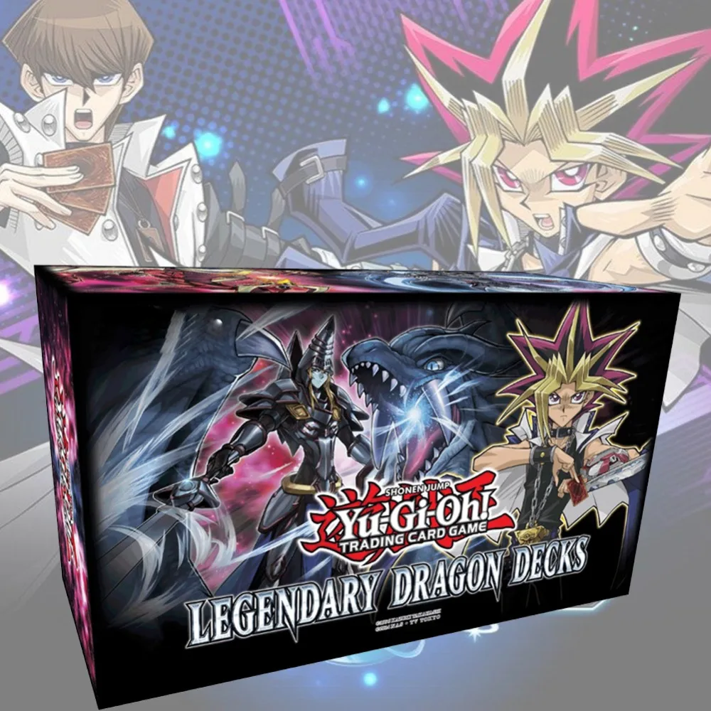 153 шт./компл. Yu Gi Oh торговые игровые карты легендарный Дракон колоды английский