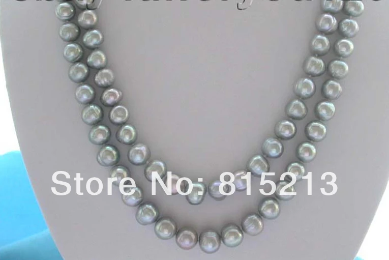 

ddh001036 50" Longest Natural 11-12mm Gray Pearl Necklace