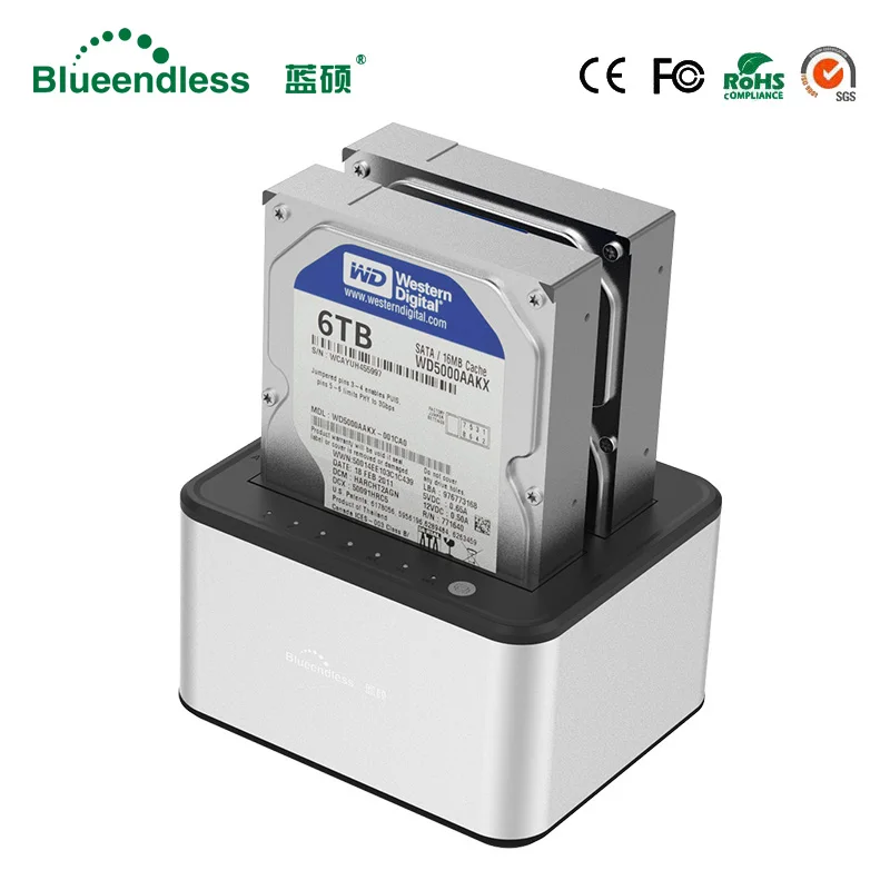 Алюминиевый жесткий диск Внешний чехол 6 ТБ Hdd Box 2 5/3 5 USB 3 0 док станция Sata к Usb Dock