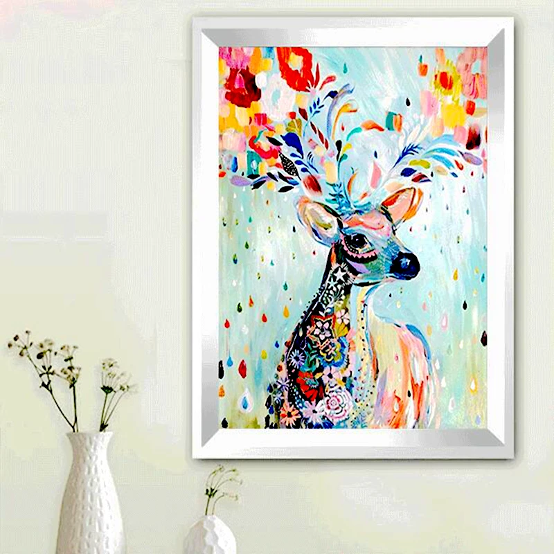 Colorful deer full drill DIY 5d Diamond Embroidery Kits Mosaic crystal