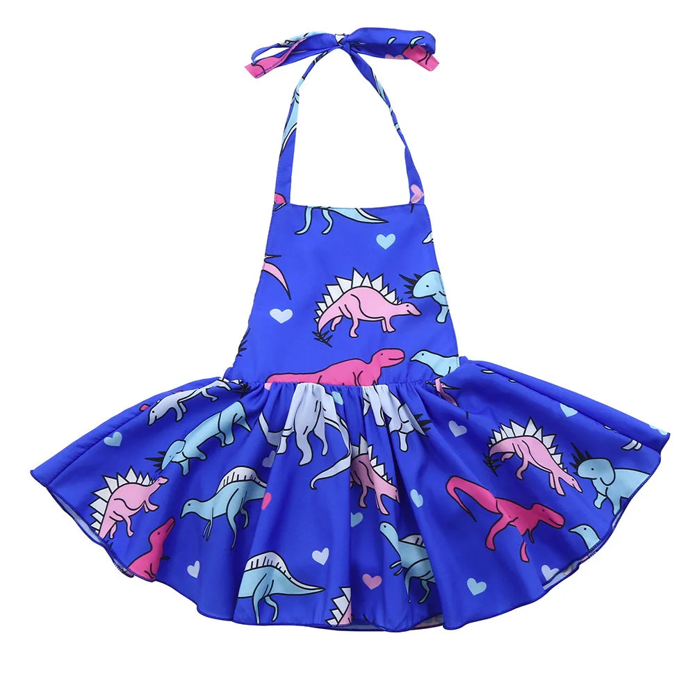 

Girls Clothing Summer Girl Dress Baby Girls Infant Kids Dinosaur Backless Dress Clothes Romper Casual Dresses dropshipping