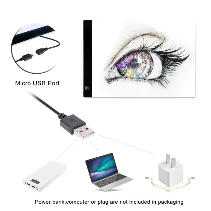 

Graphic Writing Painting Light Box Tracing Pads Digital Drawing Tablet A4 LED Artist Thin Art Stencil
