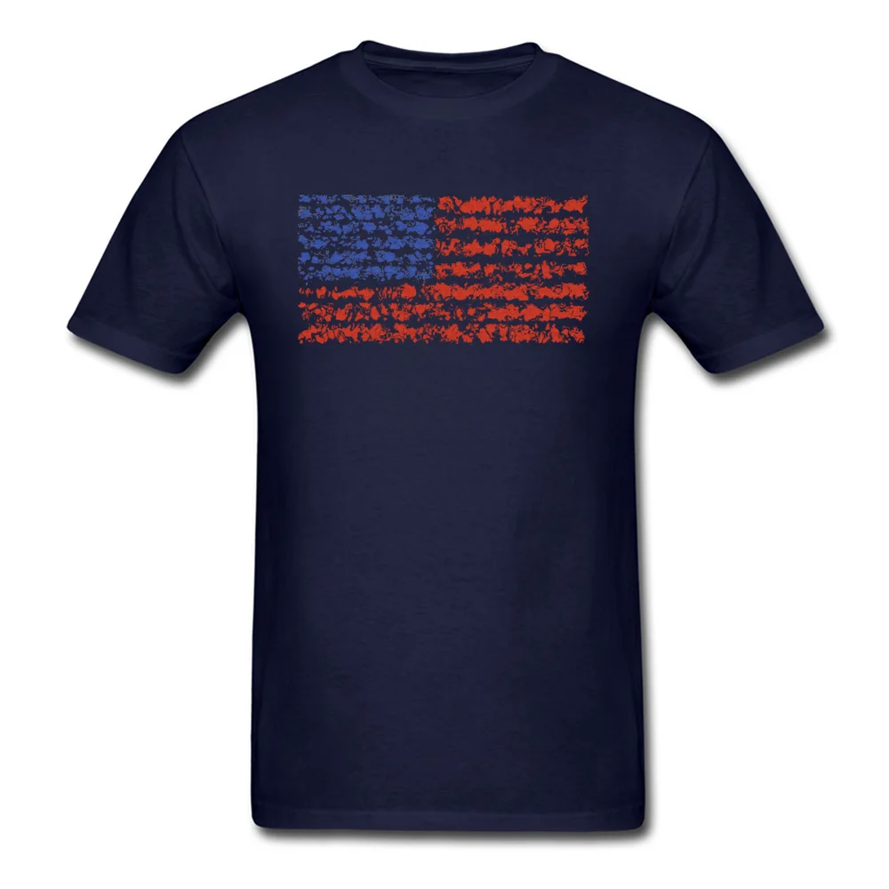 Funny usa flag Tops Shirts for Men 2018 New Fashion Summer/Autumn O-Neck 100% Cotton Short Sleeve T Shirts Normal Tops Shirt usa flag navy