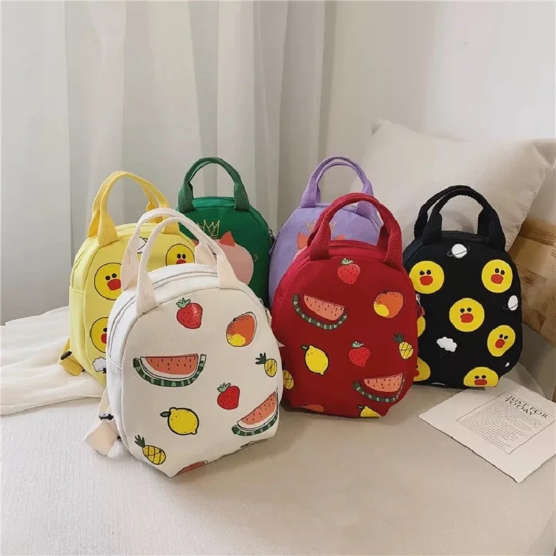 

Children Backpacks Kids Kindergarten School Bags Fruit Aminal Duck Pig Print Backpacks Boys Girls Nursery Toddler Cute Rucksack