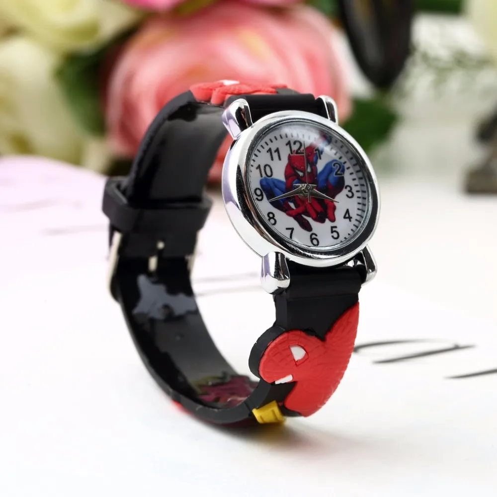 Детские спортивные детские Мультяшные часы модные крутые 3D резиновые часы синие Аналоговые кварцевые наручные часы для мальчиков Enfant Relogio