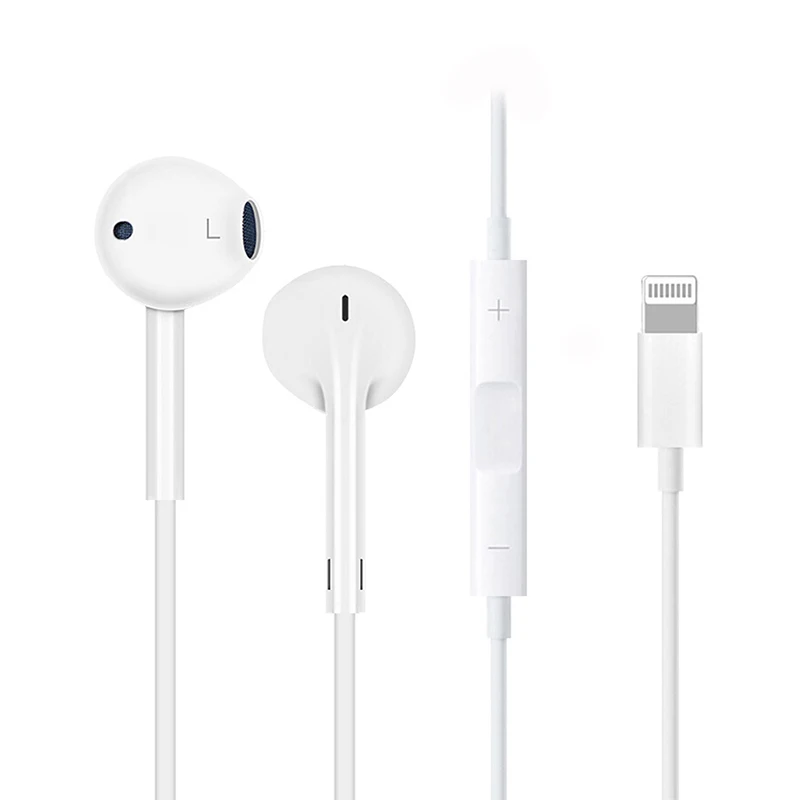 

Apple Earpods Lightning & 3.5mm Plug EarPods In-ear Earphone Inline Control Deeper Bass Music Calls Sport Runing For iPhone