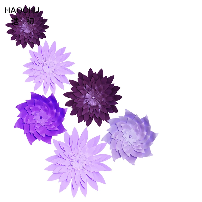 Haochu Wedding Decoration Set Paper Flower Boy Girl Happy Birthday