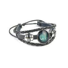 Популярные 12 созвездий мужчин и женщин дикие ювелирные изделия подарок ежедневный модный браслет