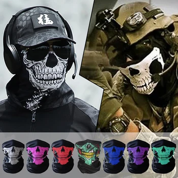 

1 Pcs Motorcycle Mask Summer Skull Ghost Maske Biker Motor Face Shield Windproof Outdoor Face Masks Scarf Riding Headscarf