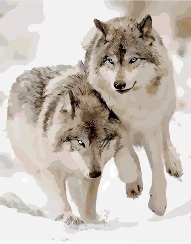 Картина с алмазной отделкой волки, Алмазная мозаика полный 5d diy Алмазная картина с изображением волка k648