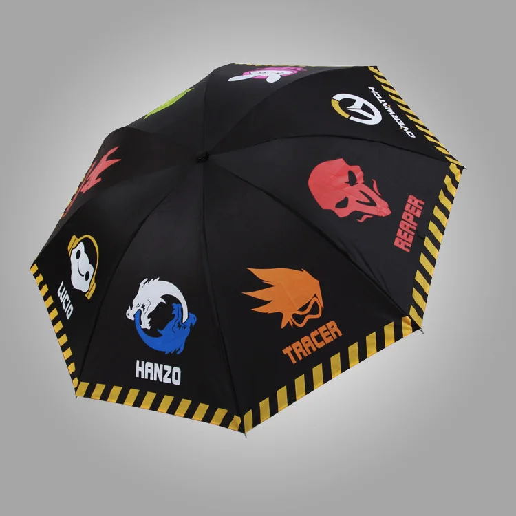 

OWT Watch Over DVA Reaper Genji Hanzo Tracer Lucio Anime Game Sun Rain Umbrella Propaganda Pagoda Umbrella Gift