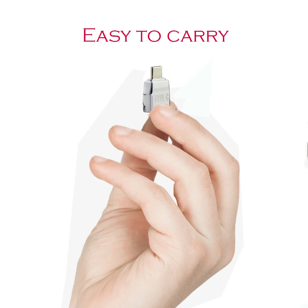 Мини адаптер CHYI с USB на Type C конвертер OTG Micro комбинированный металлический