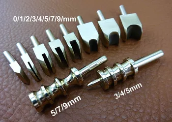 

10pc Leather Craft Pure Brass Burn Edge Decorate Solder Iron Tip Tool Set Kit DIY Sewing Carving Stitching Stamping Knife Cutter