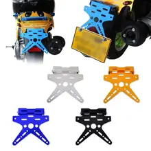 DWCX Aluminum Alloy Motorcycle Adjustable Number License Plate Mount Holder Bracket for Scooter Sport Bike Yamaha Suzuki Harley
