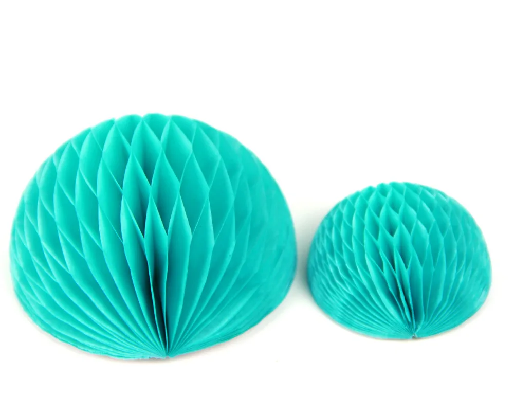 

Turquoise Blue 3pc (15cm/20cm/25cm) Tissue Paper Honeycomb Ball Paper Hanging Decor for Wedding Showers Birthday Space Decor
