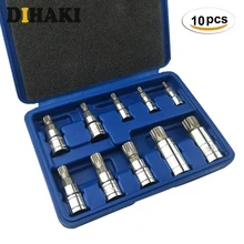 10 pc 12 Punkt Triple Platz Spline Bit Socket Set mit werkzeug fall Manipulations-Proof Lug Muttern XZN stick bits steckdosen für reparaturen auto