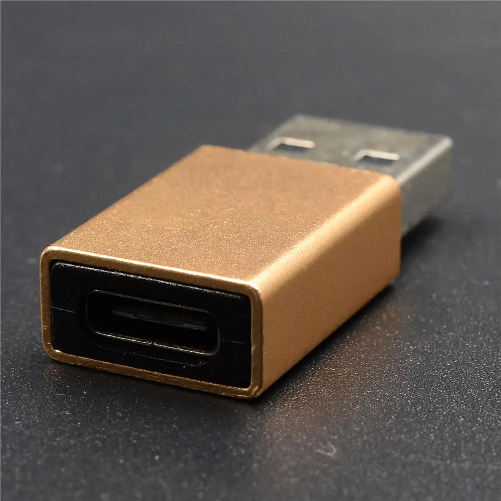 Металлический адаптер type-C с разъемом USB, адаптер USB 3,0 с разъемом type-C - Цвет: Champagne