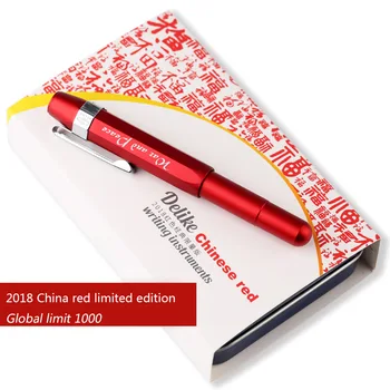 

alpha copper mirror Scrub Retro travel pen calligraphy 0.38 EF out door metal man's gift pen hardcore aluminium alloy red