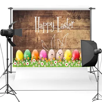 

Happy Easter Vinyl Photography Background For Children Floor Eggs New Fabric Flannel backdrop For Wedding Photo Studio GE314