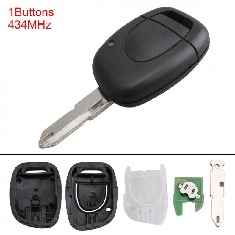 

433MHz 1 Button Keyless Uncut Flip Car Remote Key Fob NE72 Blade PCF7946 Chip With Battery for Renault Master Kangoo Clio Twingo