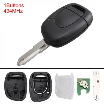 

433MHz 1 Button Keyless Uncut Flip Car Remote Key Fob NE72 Blade PCF7946 Chip With Battery for Renault Master Kangoo Clio Twingo
