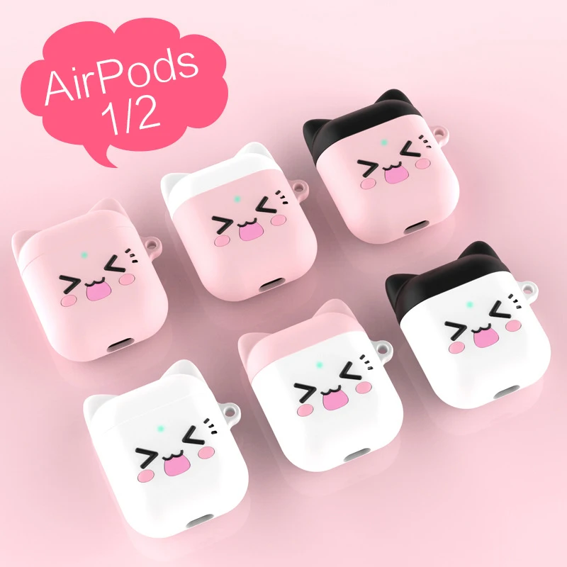 3D Прекрасный мультфильм Универсальный Airpods 1 2 защитный чехол для беспроводной