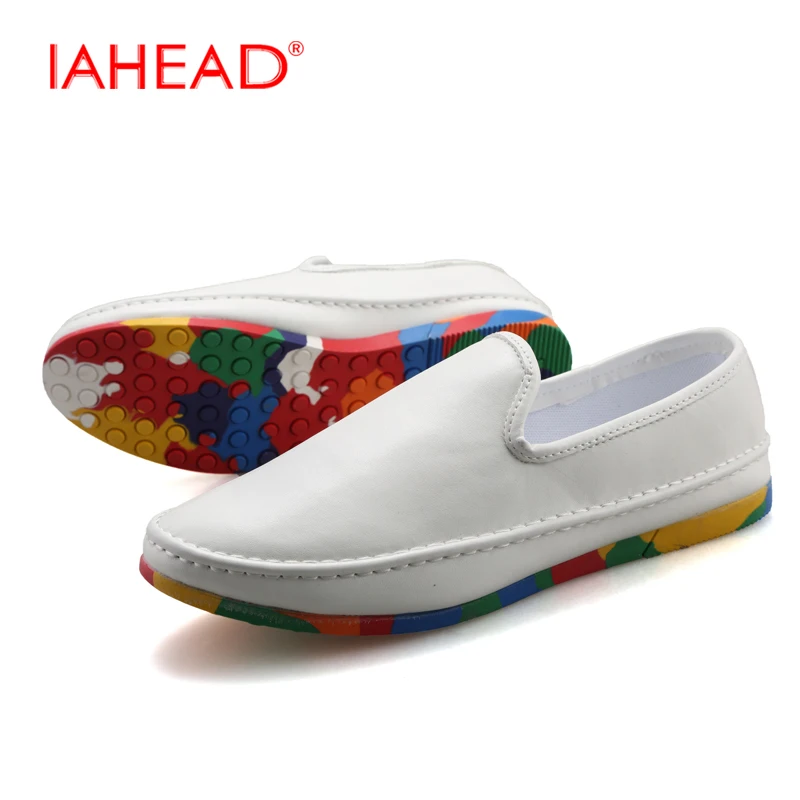 

Men Leather Casual Shoes New Summer Fashion Color Soles Lazy Shoes Slip-On Soles Comfortable Zapatos MS308