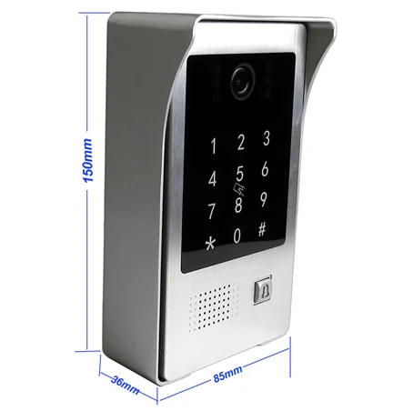 WiFi IP видео домофон видеодомофон сенсорный экран приложение удаленный разблокировка код клавиатура IC карта система контроля доступа POE поддерживается