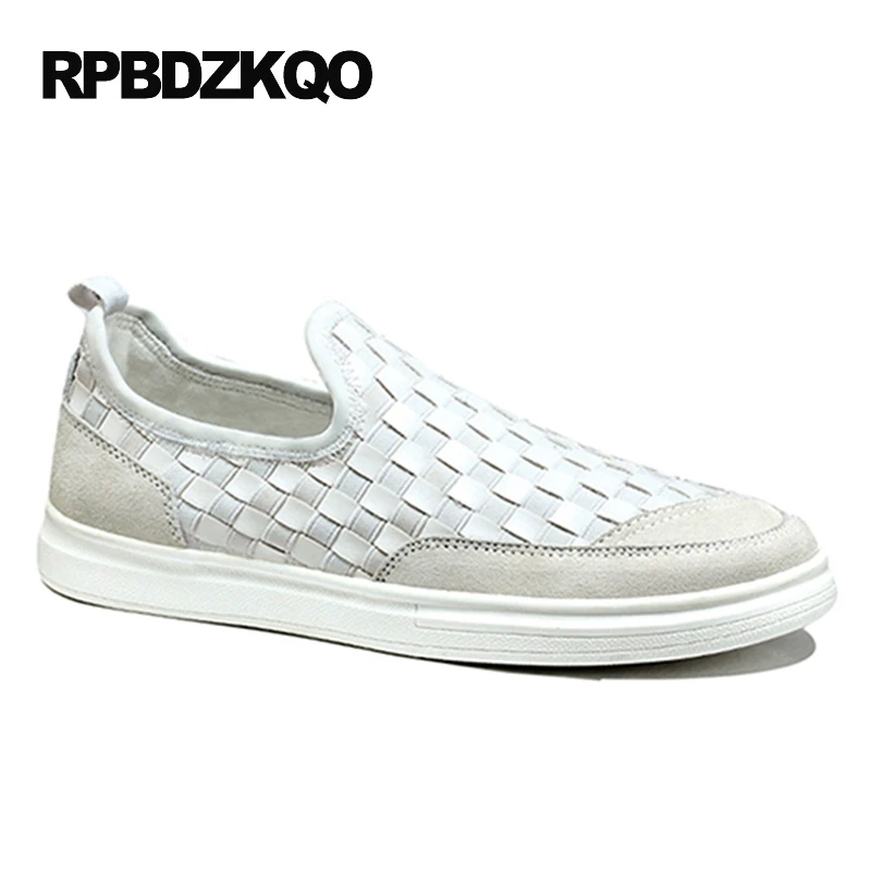 platform white slip ons