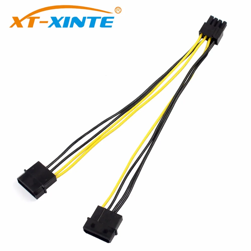XT-XINTE Power Supply Cable 8Pin to Dual Large 4Pin CPU Adapter Cable for PC 4+4pin Power cables Wire for Miner Mining Bitcoin