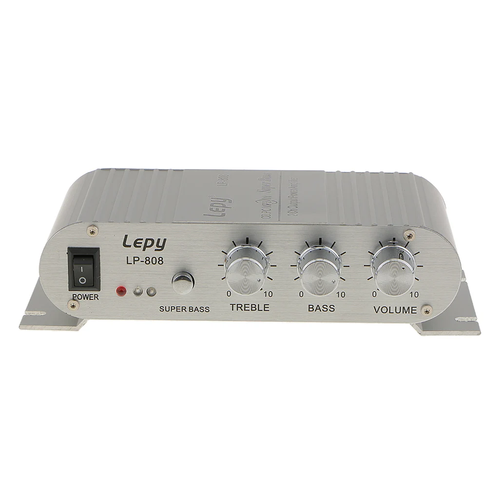 Mini Car Motorcycle Hi-Fi Stereo Audio Amplifier w/ Super Bass Out