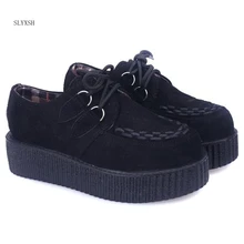 SLYXSH Vintage Creepers 2019 zapatos de plataforma plana de moda para mujer primavera otoño para venta al por menor femenina