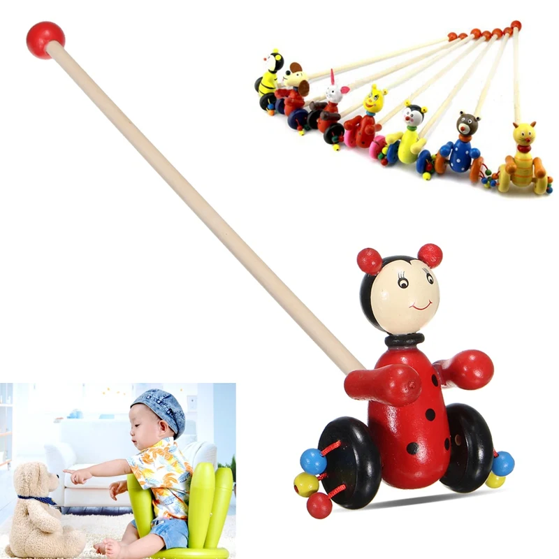 

Newest Wood Interactive Animal Toddler Baby Toy Animal Doll Cart Wooden BlocksTrolley Toy for Children Educational Kids Toys