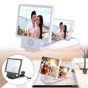

HD Amplifier Folding Holders With Speakers Hoter Portable Mobile Phone Screen 3D Magnifier Enlarge Screen Enlarge