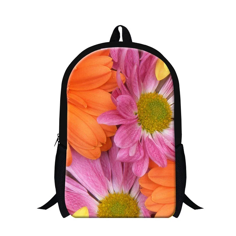Flower Printing Canvas Bag Backpack for Girls Teenger School Bags Brand Nubuck Leather Colorful Women's Backpack 