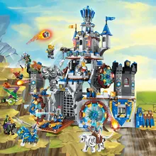 Обучающие строительные блоки, игрушки для детей, подарок тематика "рыцарский замок", Супер герои, оружие эльф