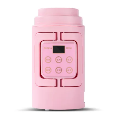 Портативный мини-электрический чайник для путешествий, кемпинга, бойлер для воды, Автоматический нагрев, чайник для путешествий, кофе, молока, чашка из нержавеющей стали - Цвет: pink