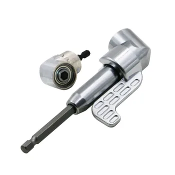 

105 Degree Right Angle Drill Extension Shank Quick Change Driver Drilling Screwdriver Magnetic 1/4 Hex Socket Close Corner Tool