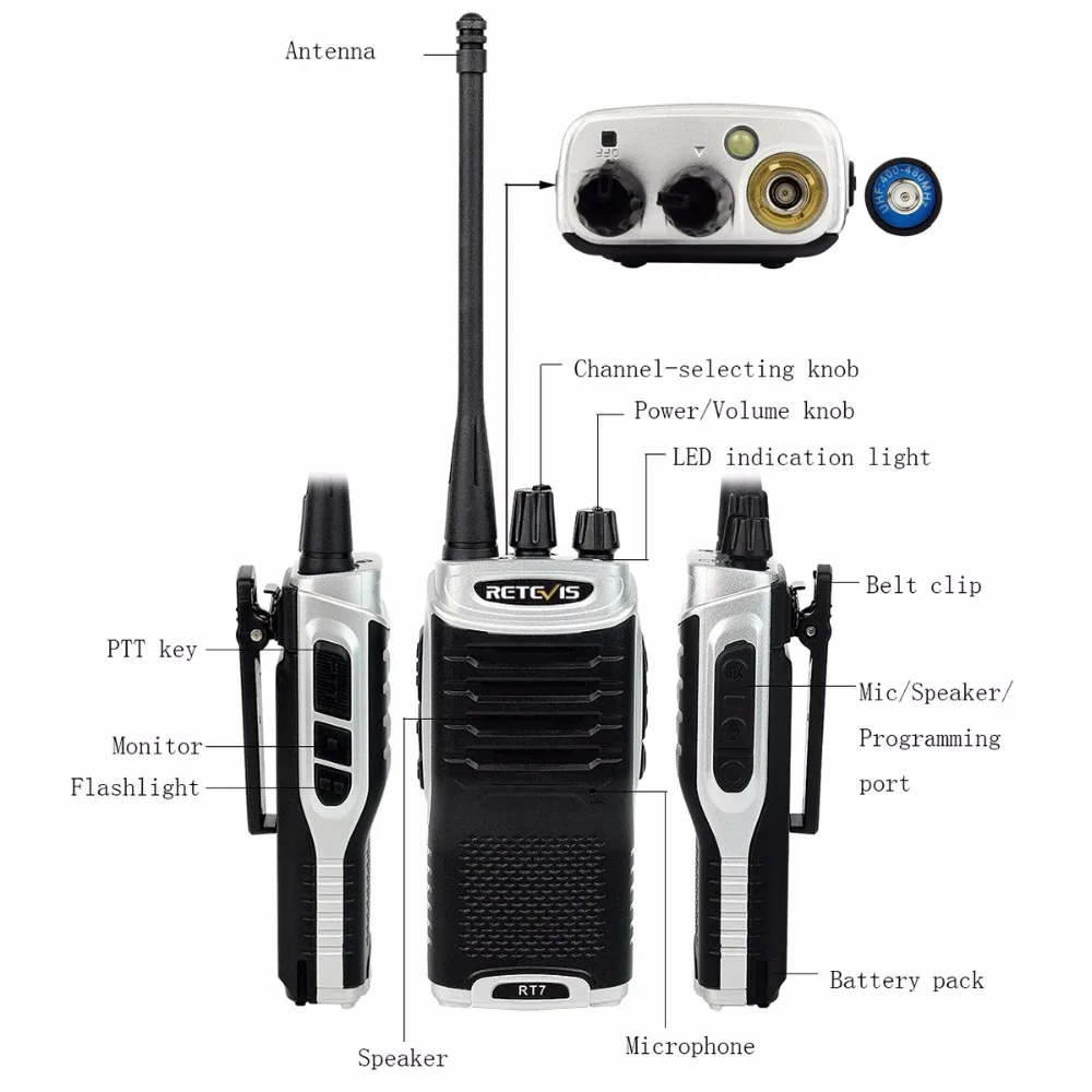 Рация Retevis RT7 10 шт. 5 Вт УВЧ 400 470 МГц|ham radio hf transceiver|radio transceiverhf transceiver |