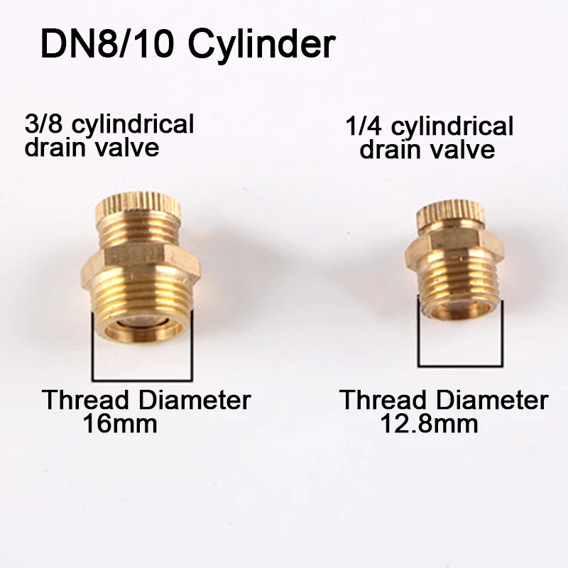 2 шт. воздушный компрессор PT 1/" 3/8" кран слива воды из чистой меди газовый бак Маленький Насос Сливной клапан воздушный компрессор слив воды винт